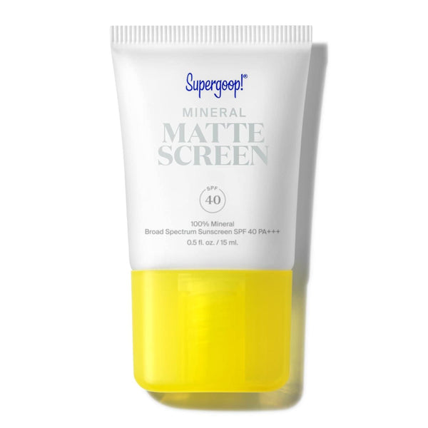 Buy Supergoop! Mineral Mattescreen (SPF 40) - 15 mL - 100% Mineral, Oil-Free Broad Spectrum Sunscreen at the lowest price in . Check reviews and buy Supergoop! Mineral Mattescreen (SPF 40) - 15 mL - 100% Mineral, Oil-Free Broad Spectrum Sunscreen today.