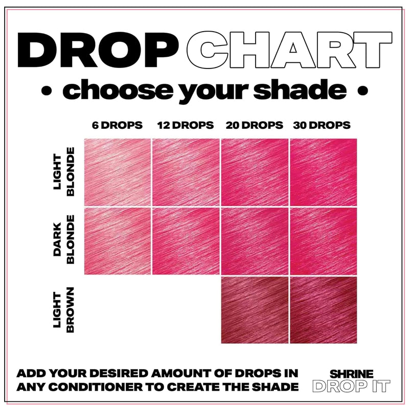 Shrine Drop It Temporary Hair Color - Mix Dye With Conditioner - Create Unique Shades - Semi-Permanent Bright Colors 20ML Enchanted Belle Pakistan